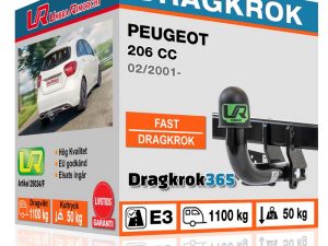 dragkrok peugeot 206 cc www.dragkrok365.se