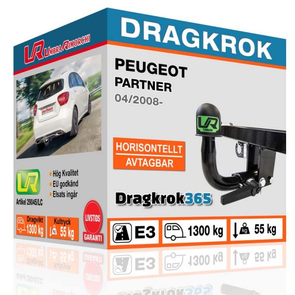 Dragkrok till Peugeot Partner / Partner Tepee